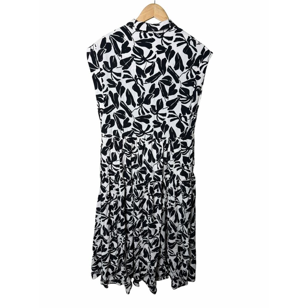 By Anthropologie Tiered Shirt Dress Size Medium - Picture 6 of 10